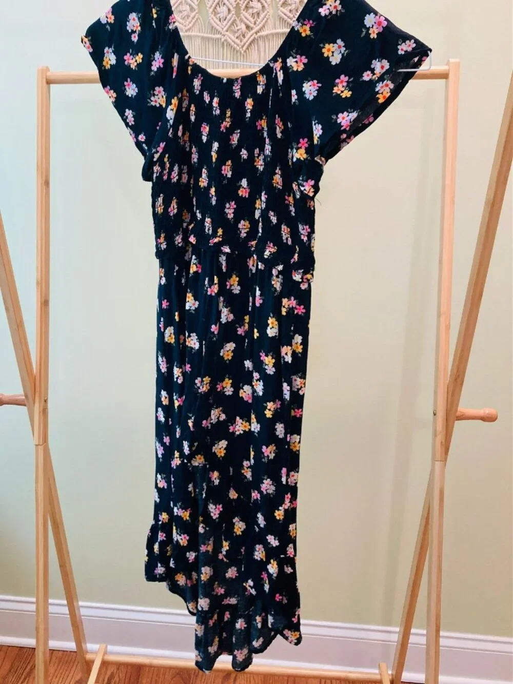 SINGLE DRESS Target Cat & Jack High-Low Dress Black Floral